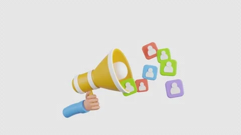 3D Animation of Megaphone Promotion Stock Footage 293453647