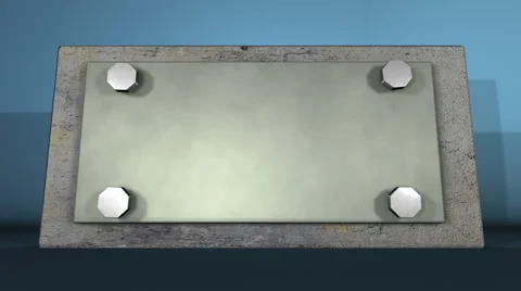 3D animation, metal plate Stock Footage 68038671