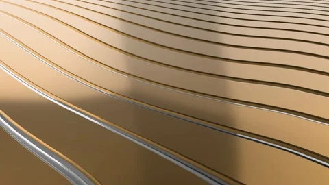 3d animation metallic seamless wave pattern. Stock Footage 155230417