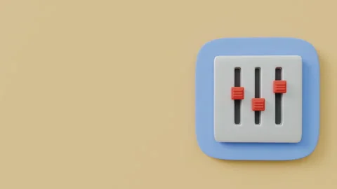 3d animation of the mixing console icon Stock Footage 270483893