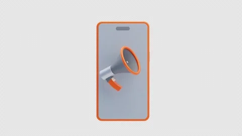 3D Animation of Mobile Announcement Stock Footage 311977680