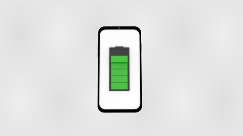 3d animation of mobile Battery charging concept with alpha channel. Stock Footage 303979871