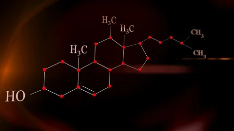 3D animation molecolar cholesterol structure Stock Footage 109288519
