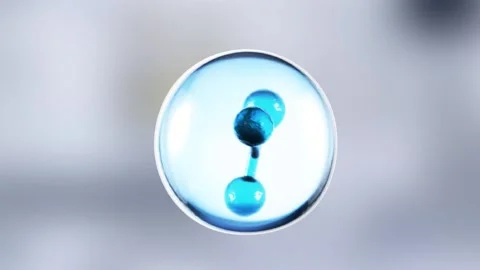 3D Animation Molecule Macro Atom Cell Fusion Serum Liquid Cream Collagen Video stock 141844854