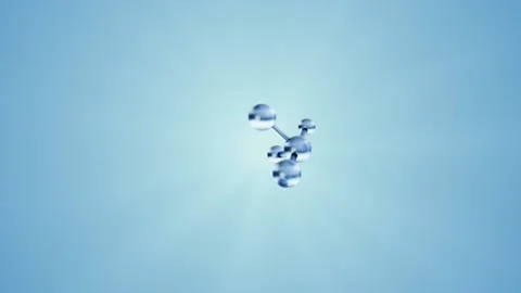 3D Animation molecule macro atom cell Collagen vitamin skin care  Video stock 143371570