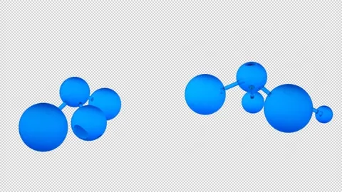 3D animation molecule macro atom cell Serum Rotate Loop  Transparent Background. Video stock 158902602