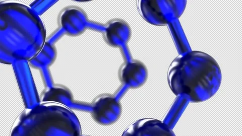 3D animation molecule macro atom cell Serum Liquid Cream Collagen Stock Footage 168933417