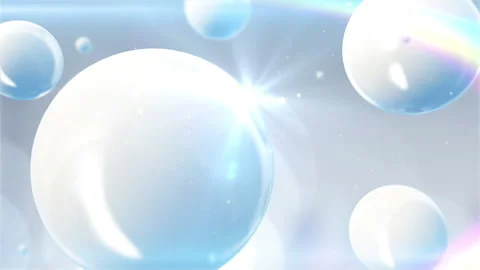 3D animation molecule macro atom cell Serum Liquid Cream ,Collagen Clear Crystal Video stock 209127192