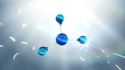 3D animation molecule macro atom cell Serum Liquid Cream ,Collagen Clear Crystal Video stock 220813122