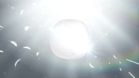 3D animation molecule macro atom cell Serum Liquid Cream ,Collagen Clear Crystal Stock-Footage 221290132