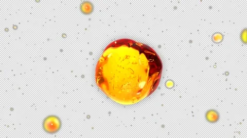 3D animation molecule macro atom cell Serum Liquid Cream ,Collagen Clear Crystal Video stock 236268172