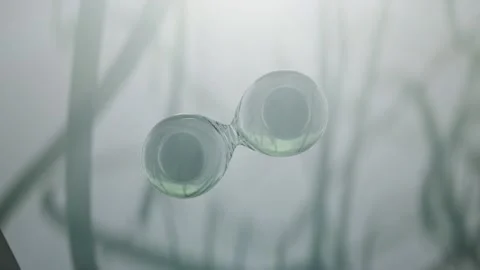 3D animation molecule macro atom cell Serum Liquid Cream ,Collagen Clear Crystal Stock-Footage 239298832