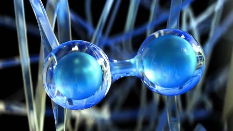 3D animation molecule macro atom cell Serum Liquid Cream ,Collagen Clear Crystal Stock-Footage 239699452