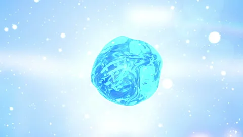 3D animation molecule macro atom cell Serum Liquid Cream ,Collagen Clear Crystal Stock-Footage 239699481