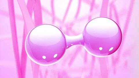 3D animation molecule macro atom cell Serum Liquid Cream ,Collagen Clear Crystal Vídeos de archivo 240601663