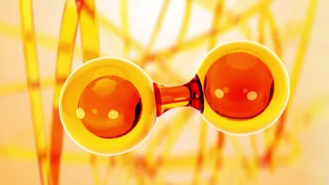 3D animation molecule macro atom cell Serum Liquid Cream ,Collagen Clear Crystal Stock-Footage 240601668