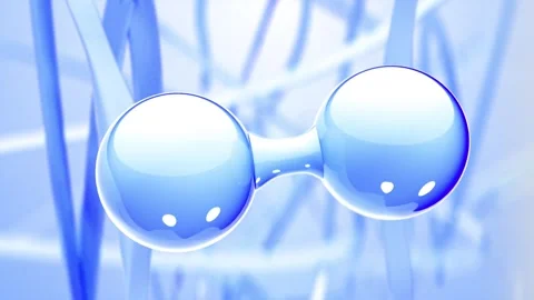 3D animation molecule macro atom cell Serum Liquid Cream ,Collagen Clear Crystal Stock-Footage 240601675