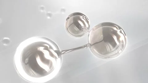 3D animation molecule macro atom cell Serum Liquid Cream ,Collagen Clear Crystal 動画素材 276928403