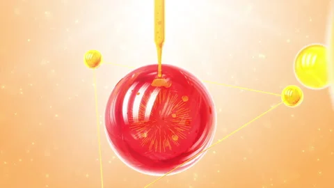 3D Animation Molecule or atom,Science or medical,Skin care serum Stock Footage 219518895