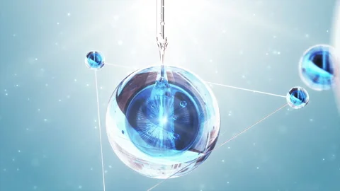 3D Animation Molecule or atom,Science or medical,Skin care serum Stock Footage 219863228