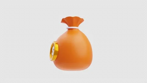 3D Animation of Money Bag Stock Footage 316947703