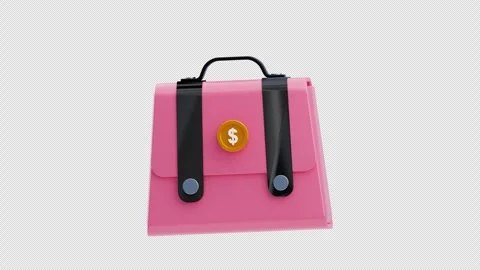 3D Animation of Money Briefcase Stock Footage 295486719