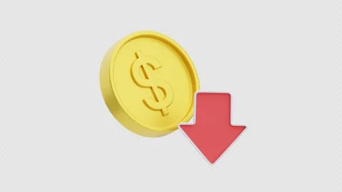 3D Animation of Money Down Stock Footage 318517506