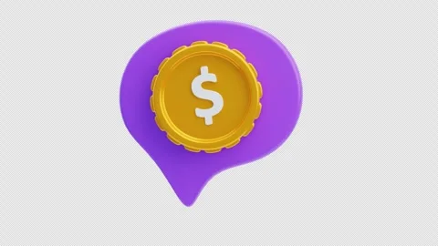 3d animation of money talk Stock Footage 317886554