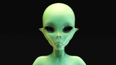 3D animation of a morphing alien face Stock Footage 139757761