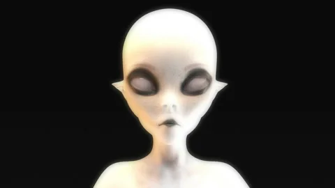 3D animation of a morphing alien face Stock Footage 139760562