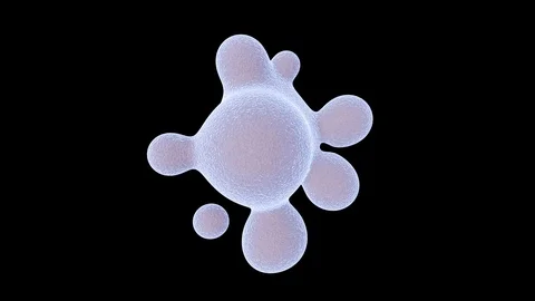 3D animation of morphing drops. Abstract visualization. Background.Alpha channel Vidéo 127116522