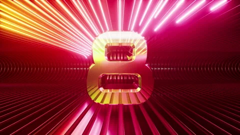 3D animation of a motion countdown from ten to one. Vídeo Stock 316591194