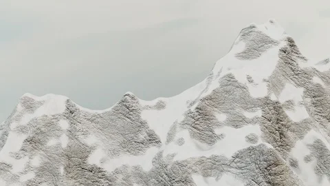 3D animation of a mountain with snow Stock Footage 122361140