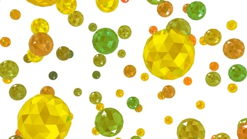 3d animation. Movement of small colored balls. 動画素材 86660654
