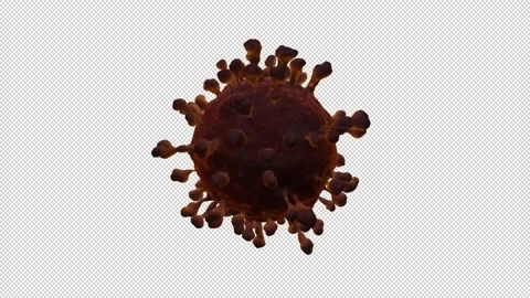 3D animation of moving corona virus cell Stock Footage 234327472