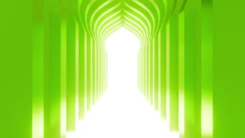 3d animation moving forward arch corridor, tunnel in mosque. Stock Footage 278277756