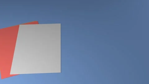 3D animation of moving paper sheets Stock Footage 266765170