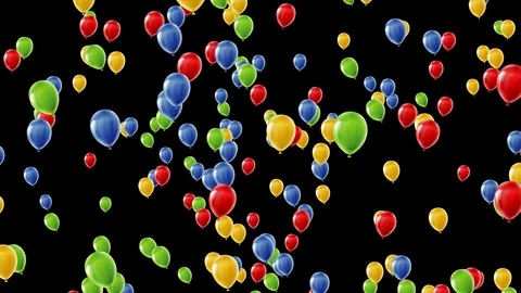 Balloons Floating In Top Stock Video Footage | Royalty Free Balloons ...