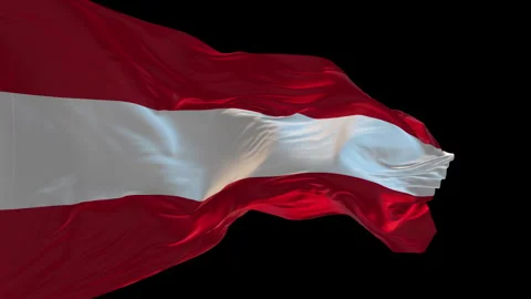 3d animation of the national flag of Austria waving in the wind. Stock Footage 265100666