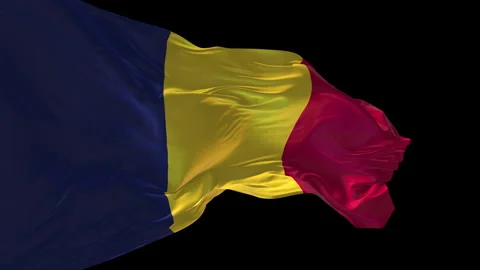3d animation of the national flag of Chad waving in the wind. Stock Footage 265176785