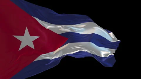 3d animation of the national flag of Cuba waving in the wind. Stock Footage 265189091