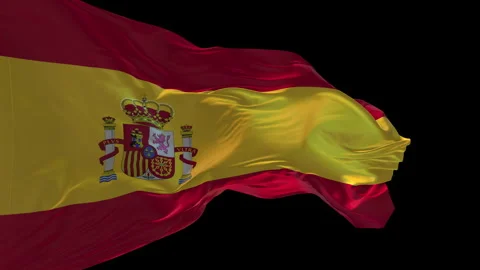 3d animation of the national flag of Spain waving in the wind. Stock Footage 272838791