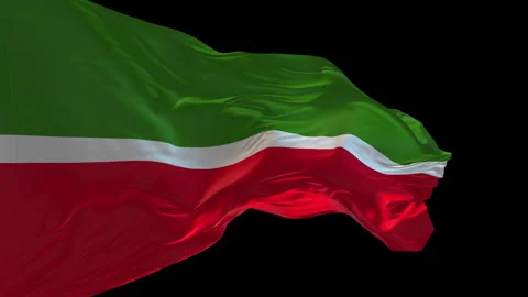 3d animation of the national flag of Tatarstan waving in the wind. Stock Footage 272860576