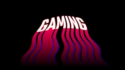 3D animation of neon text - GAMING. Stock Footage 310994954
