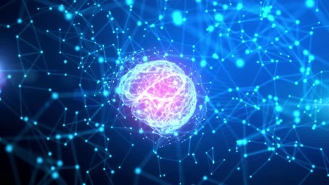 3d Animation the nervous system brain sphere on black background Medical science Stock Footage 171013653