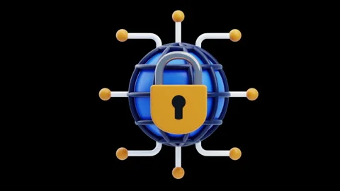 3D Animation of Network Security Stock Footage 287085966