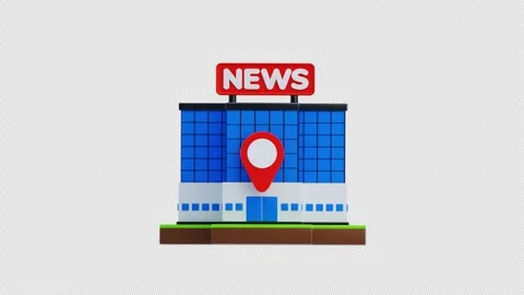 3D Animation of News Office Stock Footage 314320692