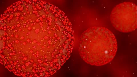 3D animation of the Nipah virus or NiV Stock Footage 327699007