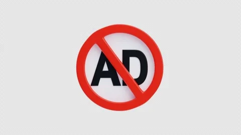 3D Animation of No AD sign Stock Footage 328684938