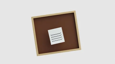 3D Animation of Notice Board Stock Footage 296589511